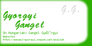 gyorgyi gangel business card